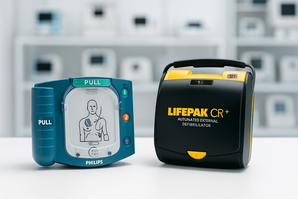 Philips HeartStart HS1 vs Lifepak CR+ : Quel Défibrillateur Choisir pour Vos Besoins ? - SelfiMed EU
