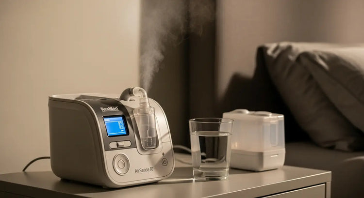 Bouche sèche et CPAP : comment éviter les irritations au réveil - bouche sèche CPAP, gorge irritée apnée, humidificateur ResMed