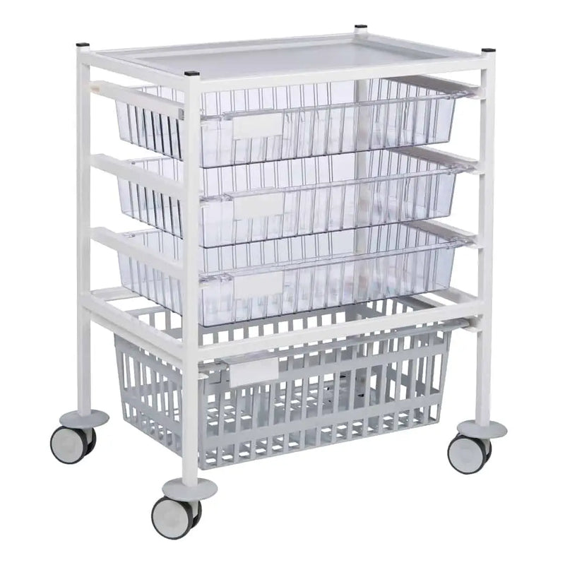chariot-medical-une-section-standard-3-plateaux-1-panier-306100C