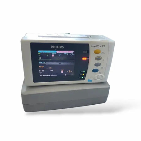 Moniteur Patient Philips Intellivue X2 + Chargeur Réf: 865122 avec Câbles ECG, SpO2 et NIBP - SelfiMed EUMoniteur Patient Philips Intellivue X2 + Chargeur Réf: 865122 avec Câbles ECG, SpO2 et NIBPÉquipement médical