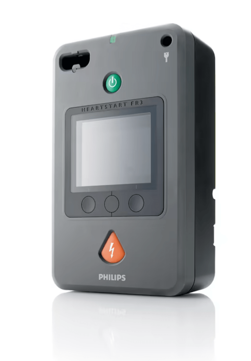 Philips HeartStart FR3 – Défibrillateur Automatisé Portable (DAE - en Anglais ) / d’occasion SANS BATTERIE ! - SelfiMed EUPhilips HeartStart FR3 – Défibrillateur Automatisé Portable (DAE - en Anglais ) / d’occasion SANS BATTERIE !Équipement médical