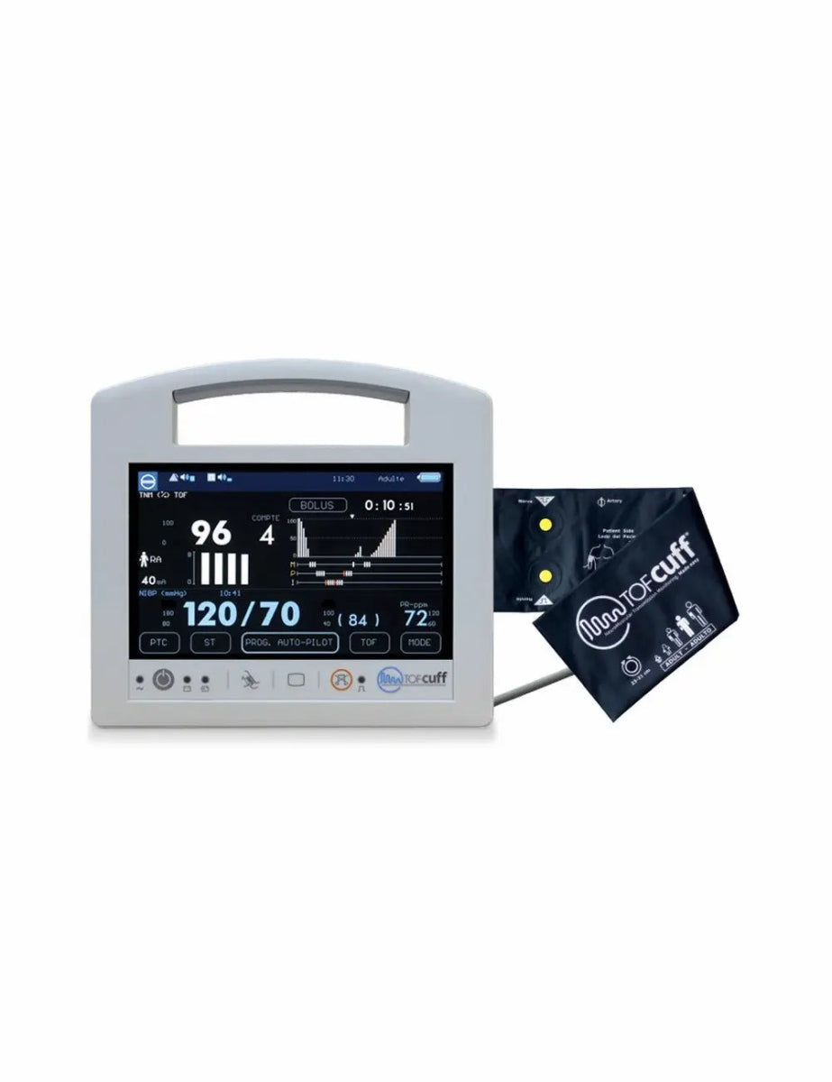 TOF CUFF – Moniteur de Transmission Neuromusculaire Précis pour l’Anesthésie et les Soins Intensifs - SelfiMed EUTOF CUFF – Moniteur de Transmission Neuromusculaire Précis pour l’Anesthésie et les Soins IntensifsMoniteur Patient