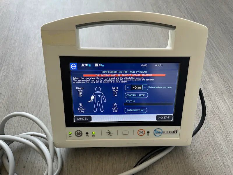 TOF CUFF – Moniteur de Transmission Neuromusculaire Précis pour l’Anesthésie et les Soins Intensifs - SelfiMed EUTOF CUFF – Moniteur de Transmission Neuromusculaire Précis pour l’Anesthésie et les Soins IntensifsMoniteur Patient